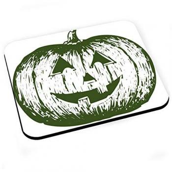 Tapis de souris vert, thème citrouille terrifiant pour Halloween