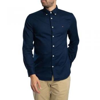 Navy Flex Dobby Shirt by Tommy Hilfiger – Men, Size 40