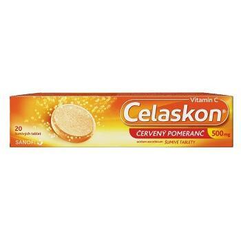 Šumivé tablety CELASKON s červeným pomerančem 500 mg 20 tbl