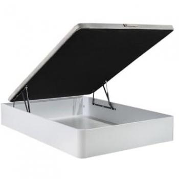 Mueble multifuncional Atenas 90x190 cm: sofá cama con paneles 3D y tapizado blanco
