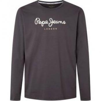 Pepe Jeans Eggo Long Sleeve T-shirt, Washed Black, Male, Size M