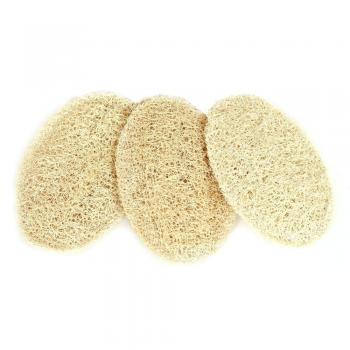 Savannah Loofah Oval Facial Cleansing Pads, Set of 3