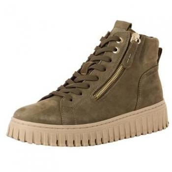 Cuir Vert Tamaris Femme Baskets à Lacets 39