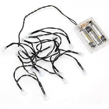 Catena luminosa decorativa a batteria 50 LED bianco freddo 3,92 m IP20 con timer e certificato VDE