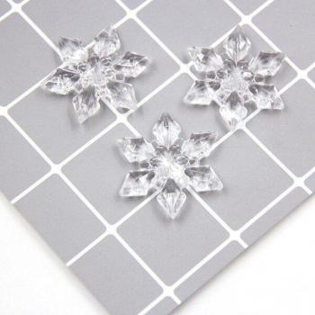 Christmas Acrylic Snowflake Pendants, 6 Pieces