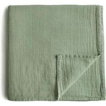 Linge de change en mousseline verte 120 x 120 cm