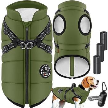 Capa de Protección Invernal Lovpet + Arnés y Bolsas de Caca