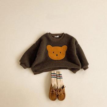 Warm Cartoon Bear Sweatshirt for Children