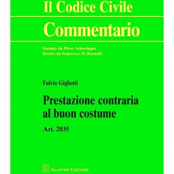 Prestazione contraria al buon costume. Art. 2035