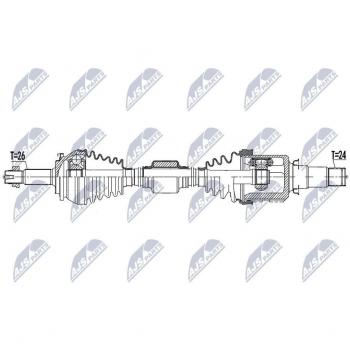 Veio de transmissão modelo NTY NPW-TY-157
