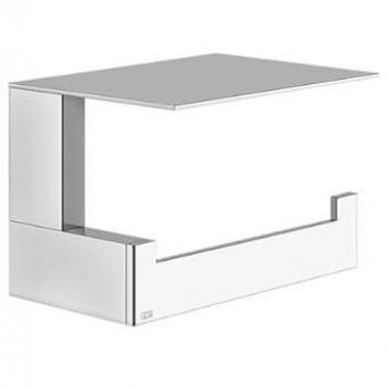 Gessi Rettangolo WC-Papierrollenhalter, Schwarz XL, Wandmontage, 20849