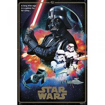 Póster Star Wars Clásico 40 Aniversario Villanos