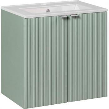 Meuble simple vasque 2 portes Jade vert