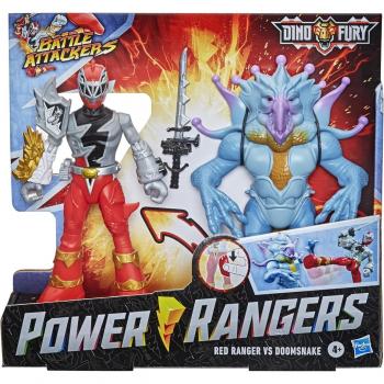 Power Rangers Dino Fury Red Ranger vs Doomsnake 2 Pack