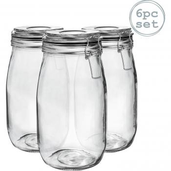Clear Glass Storage Jars