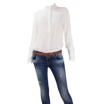 ICHI Women's CABINA SH Off White Shirt