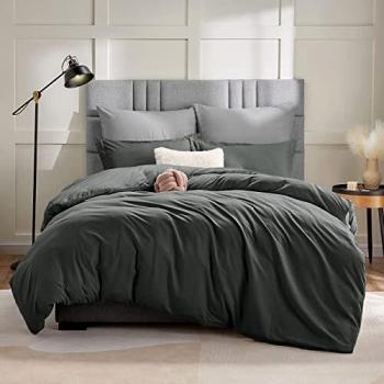 WAVVE Premium Wash‑Soft Duvet Cover Kit – Grey (2 pieces + pillow)