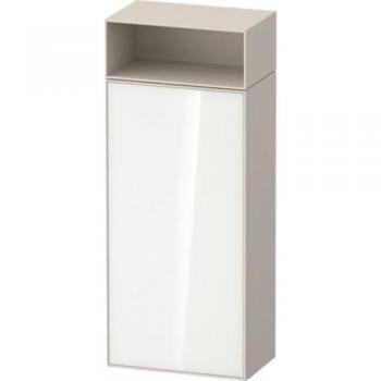 Duravit Zencha Halbhochschrank, 1 Tür, 400x240x961mm, Anschlag links, Front: Weiss (Glas), Korpus: Taupe