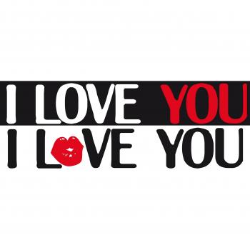 Autocollant Murale « Je t'aime » – 24 x 68 cm