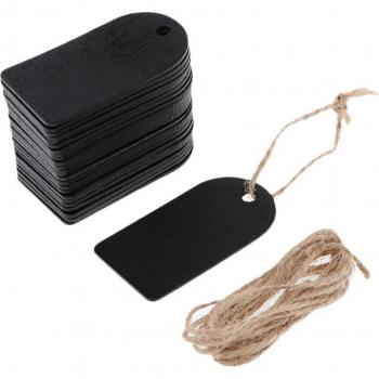 Tableaux noirs en bois pour artisanat, 25 pièces