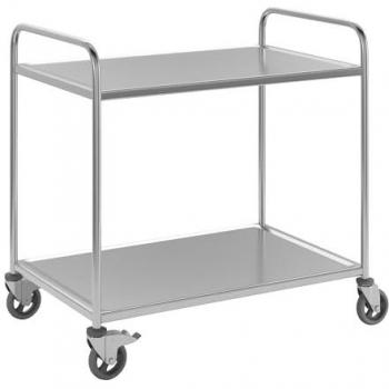 Chariot de Service Professionnel Inox 2 Niveaux