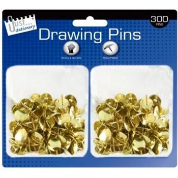 Deluxe Gold Colour Drawing Pins
