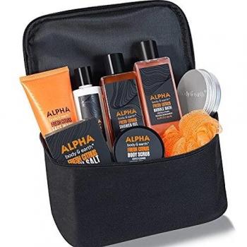 Gift Sets for Men, 9Pcs Spa Gifts for Fathers Day with Fresh Citrus