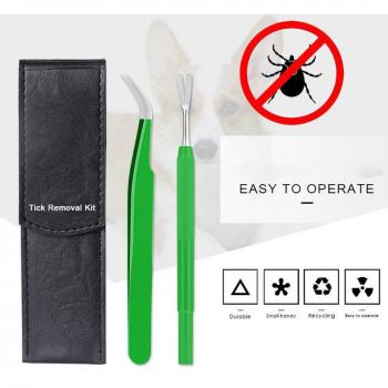 2er Set Tick Removal Tool Edelstahl für Hunde und Katzen