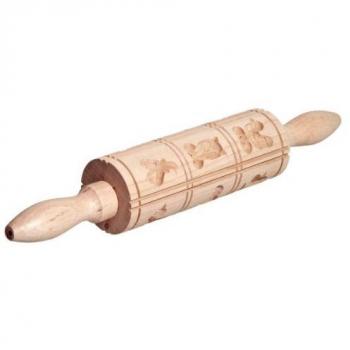 HOFMEISTER® Anis-Teigrolle, 12 Bilder, Grifflänge 80 mm, aus Ahorn-Holz