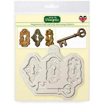 Molde de silicona para chocolate cerraduras y llaves