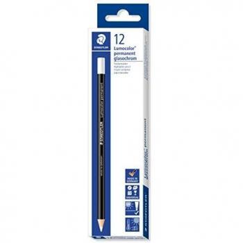 Staedtler-Lápices Staedtler Lumocolor Permanent Glasochrom Permanente Blanco (12 Unidades)
