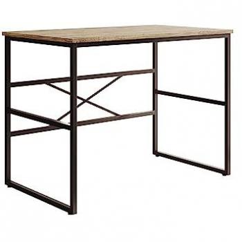 DESIGN AMEUBLEMENT Escritorio Industrial Mesa de ordenador Oficina Estudio Color Pino atlantico Estructura Metal Negro mate Modelo Factory M1 100x75x60cm