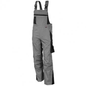 QUALITEX ARBEITSKLEIDUNG Latzhose PRO schwarz/grau Damen: 36 Herren: 42