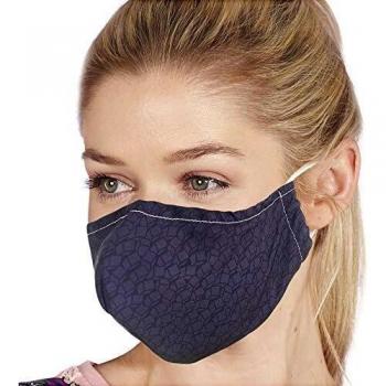 Eco Chic Face Covering (Black Disrupted Cubes)