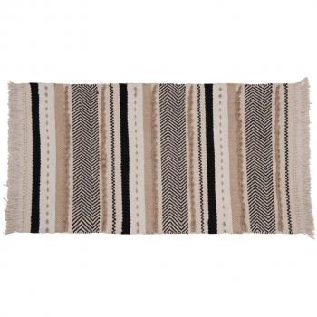 Tapis design géométrique en jute et coton 90X150