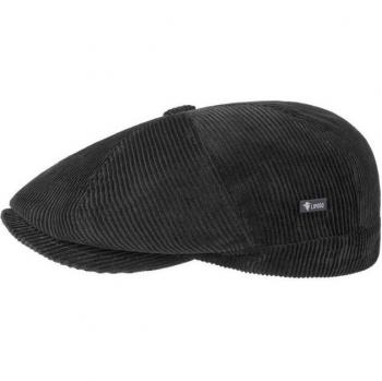 Lipodo Black 8 Panel Flat Cap
