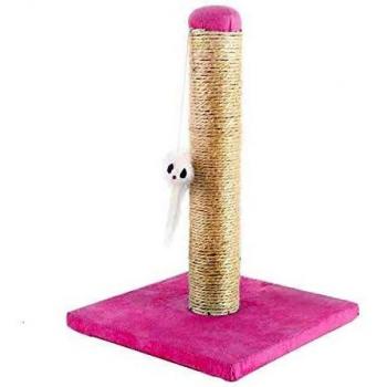 Nobleza – Poste rascador para gatos de sisal con juguete, Color Rosa