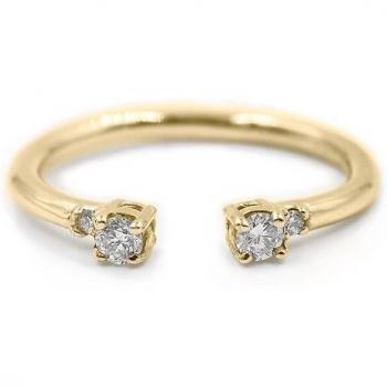 ROXI Open Design Zircon Ring for Men and Women in 925 Silver