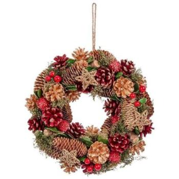 Artificial Orange-Dried Fruit Christmas Wreath