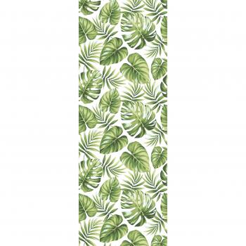 Queence Vinyltapete Tropisches Blattmuster, 90x250cm, kinderleichte Anbringung