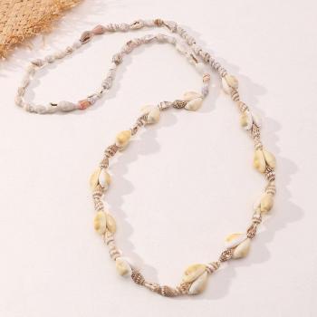 Long Rope Chain Conch Necklace for Women
