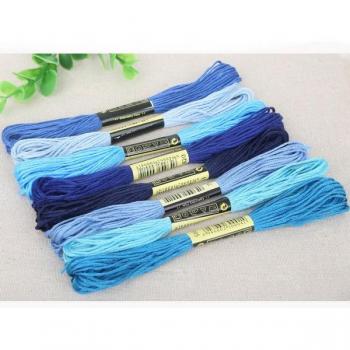 8pcs Mixcolor 7.5m Cross Stitch Cotton Embroidery Thread