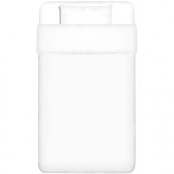 Coppia copripiumino federa vitaXL – Cotone bianco 135x200 / 80x80