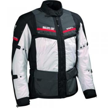 Chaqueta de Moto DIFI Sierra Nevada 3 Aerotex, Textil Impermeable, Negro Gris, L