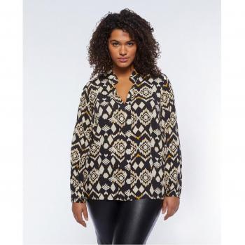 Blusa Fiorella Rubino con cuello en V