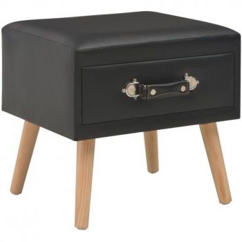 Prolenta Premium Table de chevet Noir 40x35x40 cm