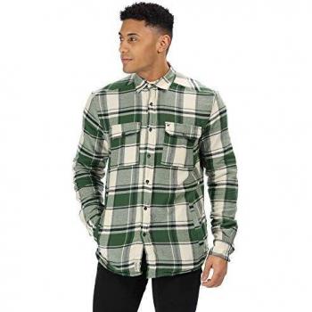 Regatta Tygo Shacket de Algodón “Coolweave” en Cuadrados con Forro Polar – Hombre, S, 130-150