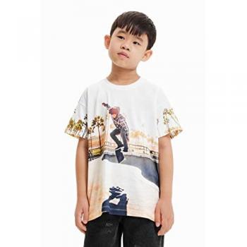 Desigual T-Shirt Aqua Bianca per Bambini