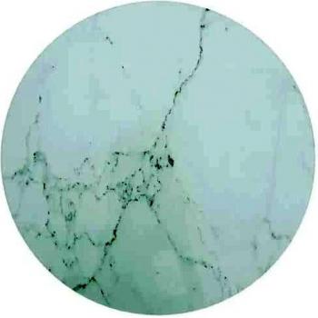 Pannello per Tavolo in Vetro Temperato Bianco Ø50x0,8 cm