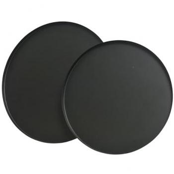 Plateau Noir Mat Décoratif – 35 cm – Double